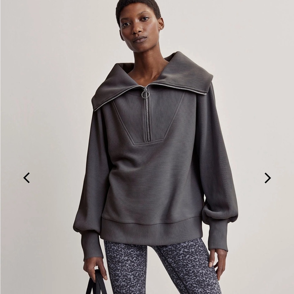 Charcoal half zip Varley pullover